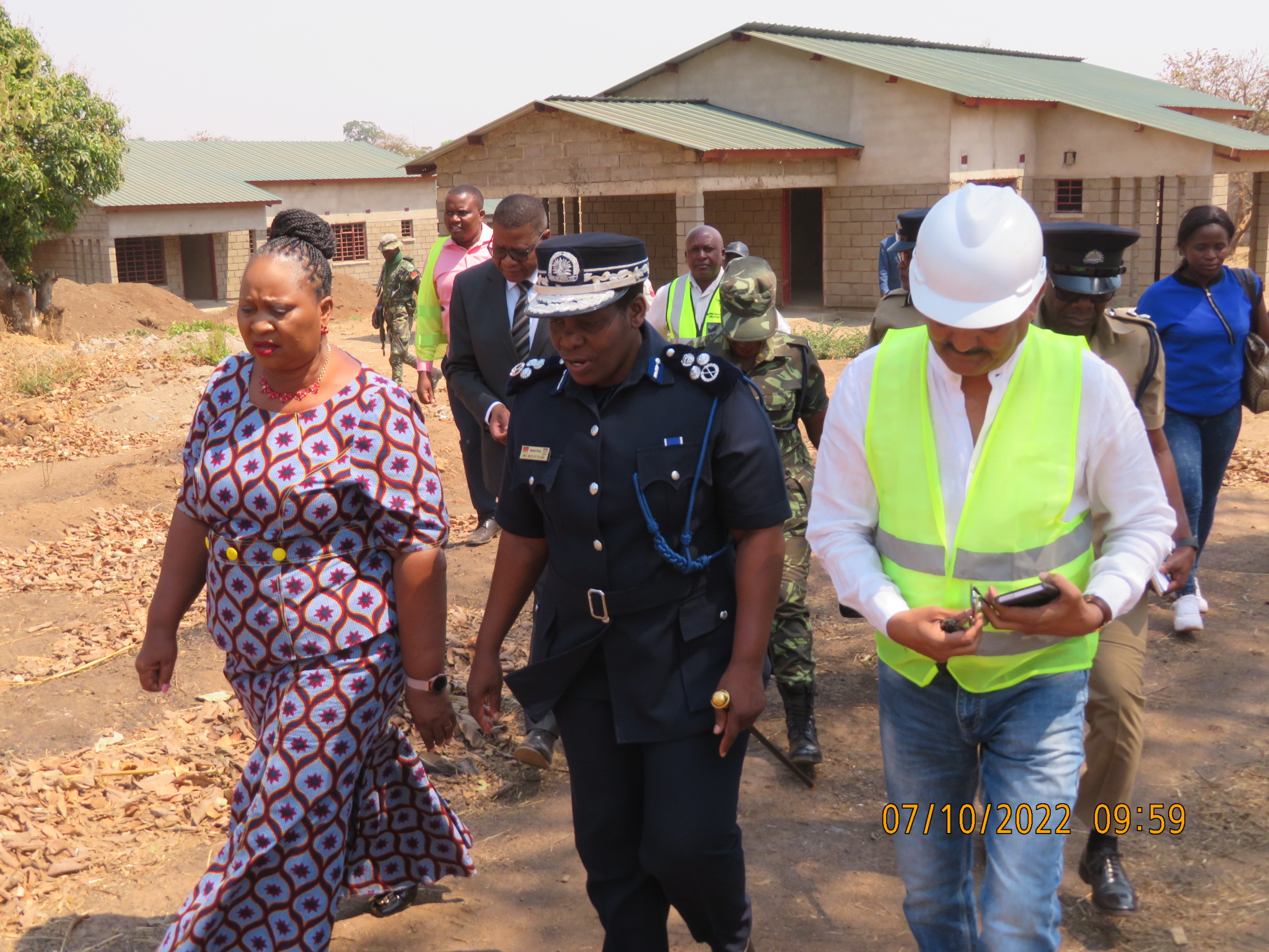 The Minister visiting Police housing project 